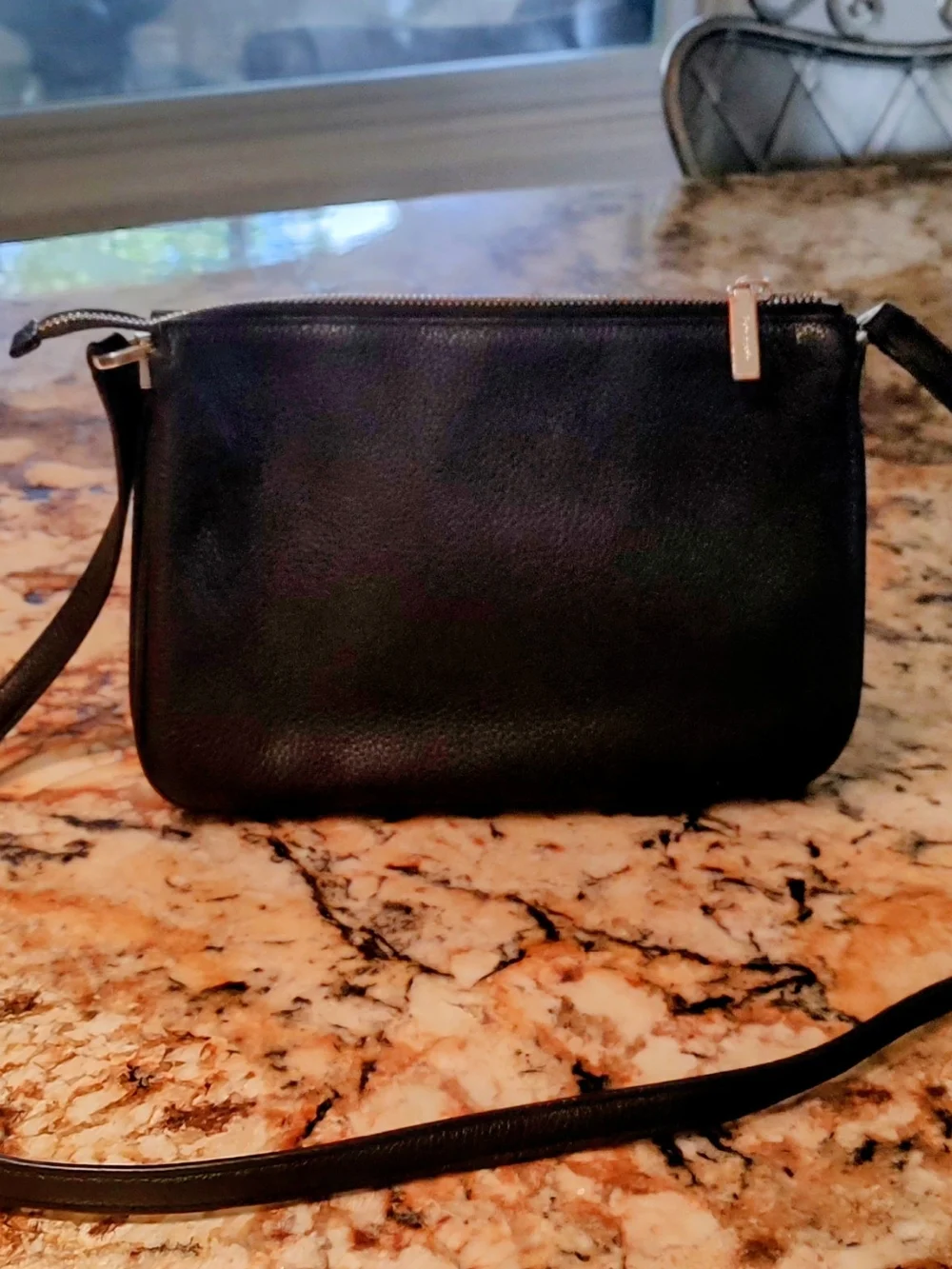 kate spade New York Black Pebbled Leather Crossbody Bag
